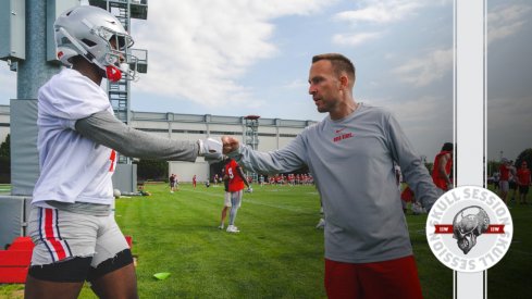 Jeff Hafley is fist bumping a future all-american in today's skull session.