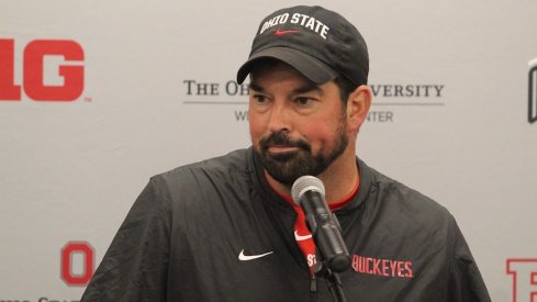 Ryan Day meets with media.