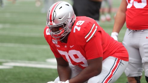 Dawand Jones sheds his stripe