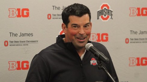 Ryan Day talks.