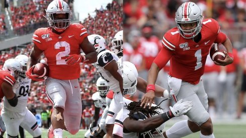 J.K. Dobbins and Justin Fields