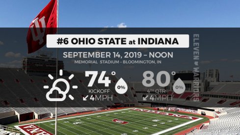 Ohio State will meet Indiana under perfect conditions in Bloomington.