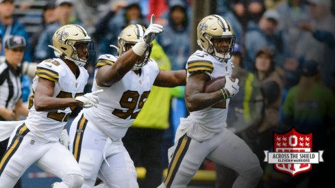 Eli Apple and Vonn Bell made a play for the new orleans saints.