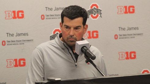 Ryan Day meets with the media.