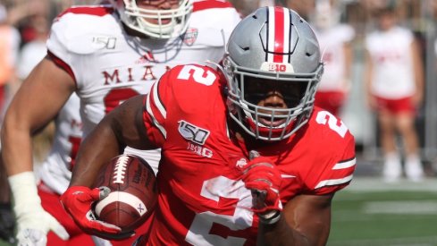 J.K. Dobbins eclipses 3,000 career rushing yards.