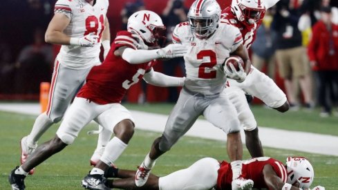 J.K. Dobbins hit Nebraska for 177 rushing yards on 7.4 per attempt. 