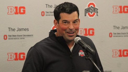 Ryan Day meets with the media