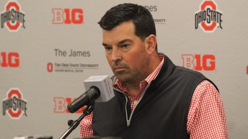 Ryan Day speaks to the media.