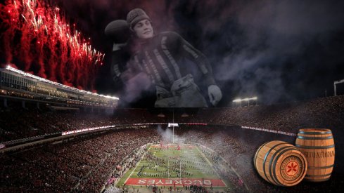 Oct 5, 2019; Columbus, OH, USA; The Ohio State Buckeyes take the field before the game against the Michigan State Spartans at Ohio Stadium. Mandatory Credit: Joe Maiorana-USA TODAY Sports