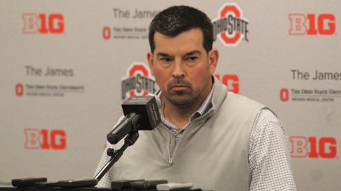 Ryan Day meets with the media
