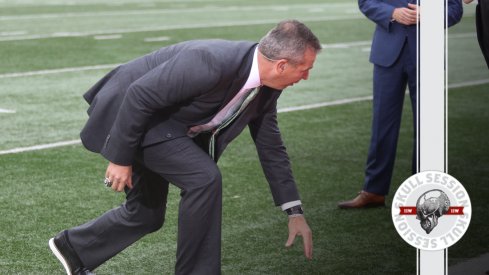 Urban Meyer is having the time of his life in today's skull session.