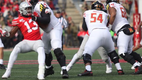 Rashod Berry on defense against Maryland.