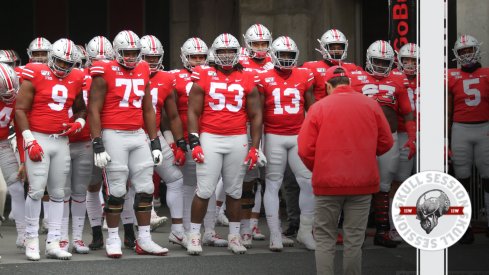 The Buckeyes are ready to take the field in today's skull session.