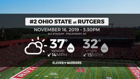 It will be cold and dry for Ohio State–Rutgers