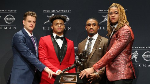Joe Burrow, Justin Fields, Jalen Hurts and Chase Young