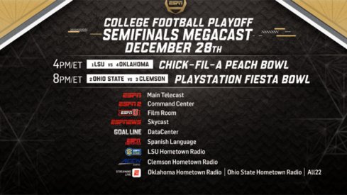 ESPN will Megacast Ohio State vs Clemson
