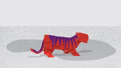 Brutus encounters a paper tiger in this week's game poster.