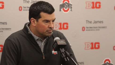 Ryan Day is at the podium.