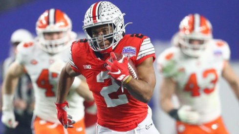 J.K. Dobbins rushed for over 100 yards in 10 of 14 games in 2019. 