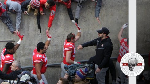 The Buckeyes are shaking hands in today's skull session.