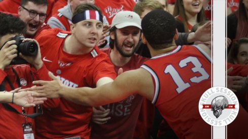 CJ Walker give some high fives in today's skull session.