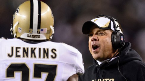 Malcolm Jenkins and New Orleans Saints coach Sean Payton