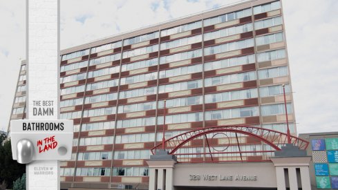 Lawrence Tower's lobby bathroom checks in at No. 9 on our list of the Best Damn Bathrooms in the Land at Ohio State