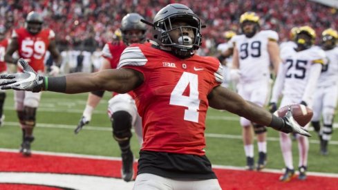 Curtis Samuel scores the game winner during the second overtime of Ohio State's 30-27 win over Michigan in 2016.