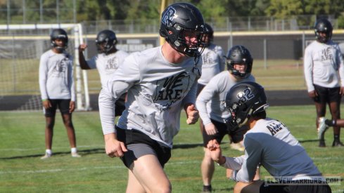 Jack Sawyer at Pickerington North football practice