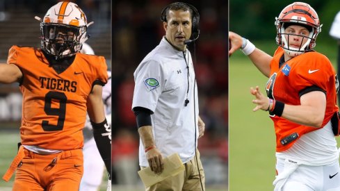 Jayden Ballard, Luke Fickell and Joe Burrow