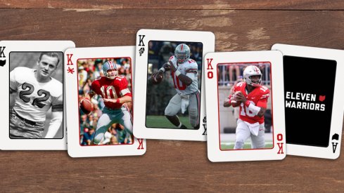 Les Horvath, Rex Kern, Troy Smith and J.T. Barrett