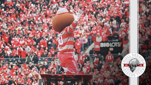 Brutus is doing pushups in today's skull session.