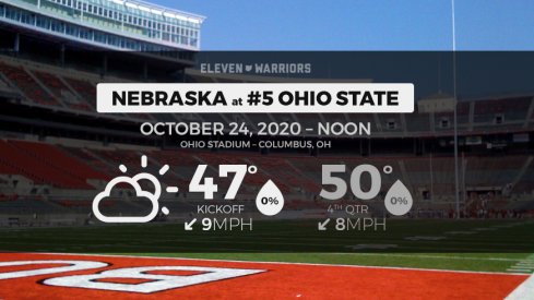 Expect perfect fall weather for Nebraska at No. 5 Ohio State