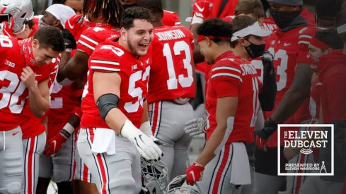 Ohio State Buckeyes celebrate after a win against Nebraska