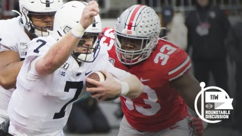 Zach Harrison posted four tackles in last year's win over Penn State.