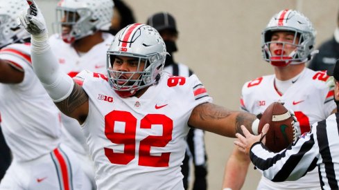 Defensive tackle Haskell Garrett has been one of the Buckeyes' best in 2020