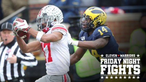 Ohio State Buckeyes receiver Chris Olave catches a touchdown against Michigan Wolverines safety Josh Metellus during the first half Saturday, Nov. 30, 2019 at Michigan Stadium. Michigan Football