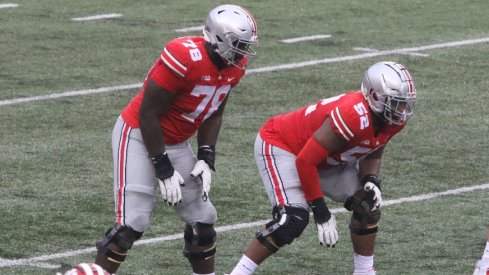 Nicholas Petit-Frere and Wyatt Davis anchor the right side of Ohio State's offensive line. 
