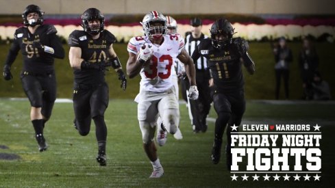 Oct 18, 2019; Evanston, IL, USA; Ohio State Buckeyes running back Master Teague III (33) runs for a touchdown against the Northwestern Wildcats during the second half at Ryan Field. Mandatory Credit: David Banks-USA TODAY Sports