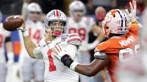 Justin Fields lit up Clemson in the second quarter with 123 passing yards and three scores.