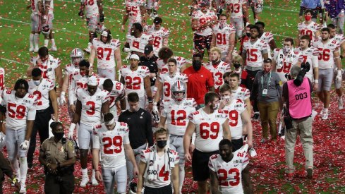 Ohio State football players after the national championship loss