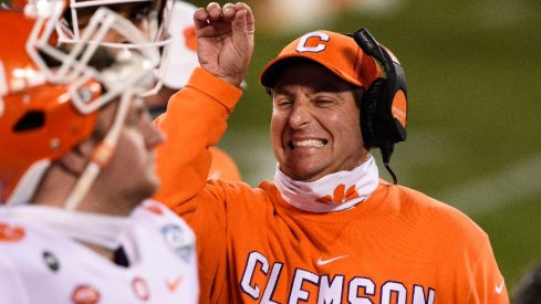 Dabo Swinney, clearly not during the ass-kicking Ohio State dished out. 