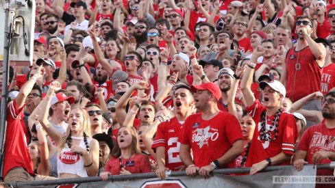 Fans in Ohio Stadium in 2018