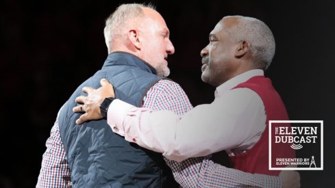 Former Ohio State men's basketball coach Thad Matta and Ohio State AD Gene Smith