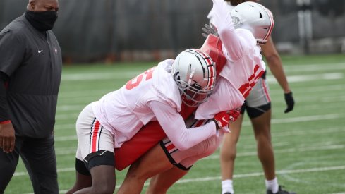 Craig Young tackling in practice