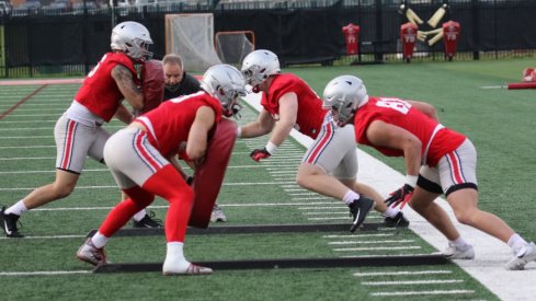 Ohio State's tight ends in practice