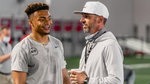 Justin Fields and San Francisco 49ers head coach Kyle Shanahan