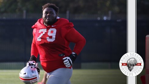 Dawand Jones is happy in today's skull session.