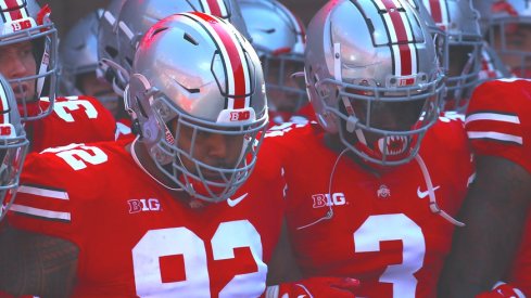 Ohio State players Haskell Garrett and Teradja Mitchell