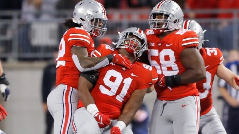 True freshman Tyleik Williams logged two sacks in Ohio State's blowout of Akron.